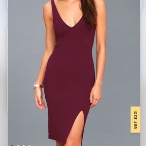 Lulu’s Burgundy Midi Dress